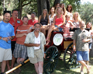 Visitors posing at Six Sigma Ranch