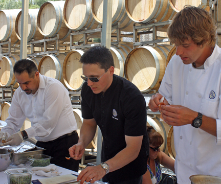 Chef Tyler Stone and part of his crew