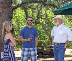 Conversation under the oak trees