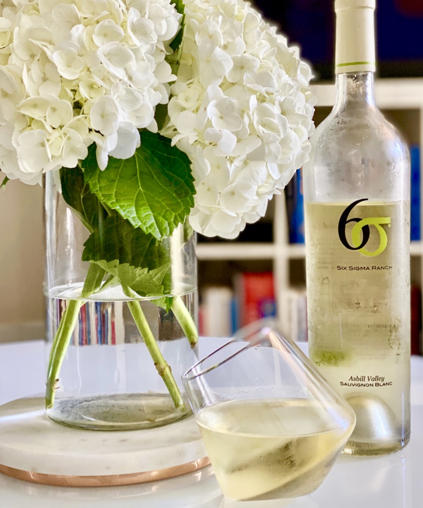 Sauvignon Blanc wine with flowers