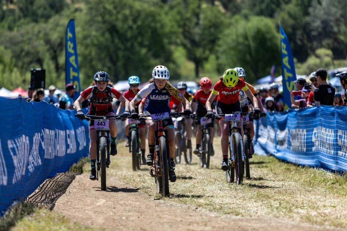 Start of mountain bike race at Six Sigma Ranch